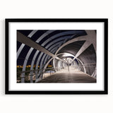 Abstract art print featuring vibrant, colorful textures of Madrid cityscape on a large framed canvas.