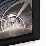 Extra large black wall art featuring a textured depiction of Madrid's architecture on framed canvas, with colorful accents.