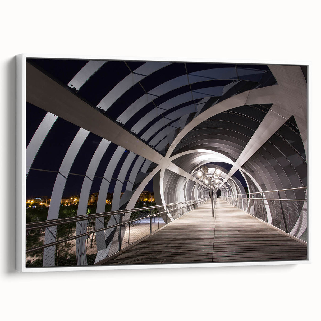 Vintage poster art of Madrid, featuring colorful landmarks on a large framed canvas, suitable for living room decor.