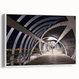 Vintage poster art of Madrid, featuring colorful landmarks on a large framed canvas, suitable for living room decor.