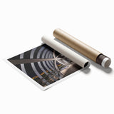 Extra large rolled print of Madrid scenery with vibrant floral elements.