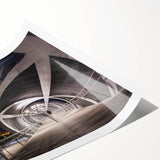 Extra large wall art featuring line art flowers in black on white, rolled canvas, suitable for large living room spaces.