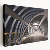 Large canvas print of Madrid's cityscape in muted earth tones, ideal for kitchen wall art.