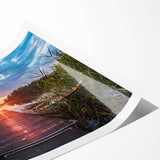 Extra large rolled print featuring line art flowers in monochrome, ideal for large living room wall art.