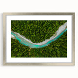 Textured abstract art print of a European landscape in muted earth tones, framed in silver, ideal for bedroom decor.