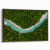 Black and white framed canvas of a Swiss landscape, ideal for bedroom wall art in vintage poster style.