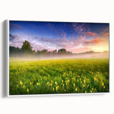 Vintage poster art of a European scenery in Ukraine, displayed on a large framed canvas with vibrant colors.