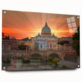Acrylic glass print of the Vatican scenery in earth tones, suited for dining room decor.