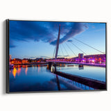 Black and white wall art of a Welsh landscape on framed canvas, suitable for bedroom ambiance.