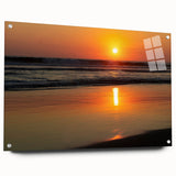 Acrylic print of Acapulco scenery in vibrant blues and greens, suitable for bedroom or dining room decor.