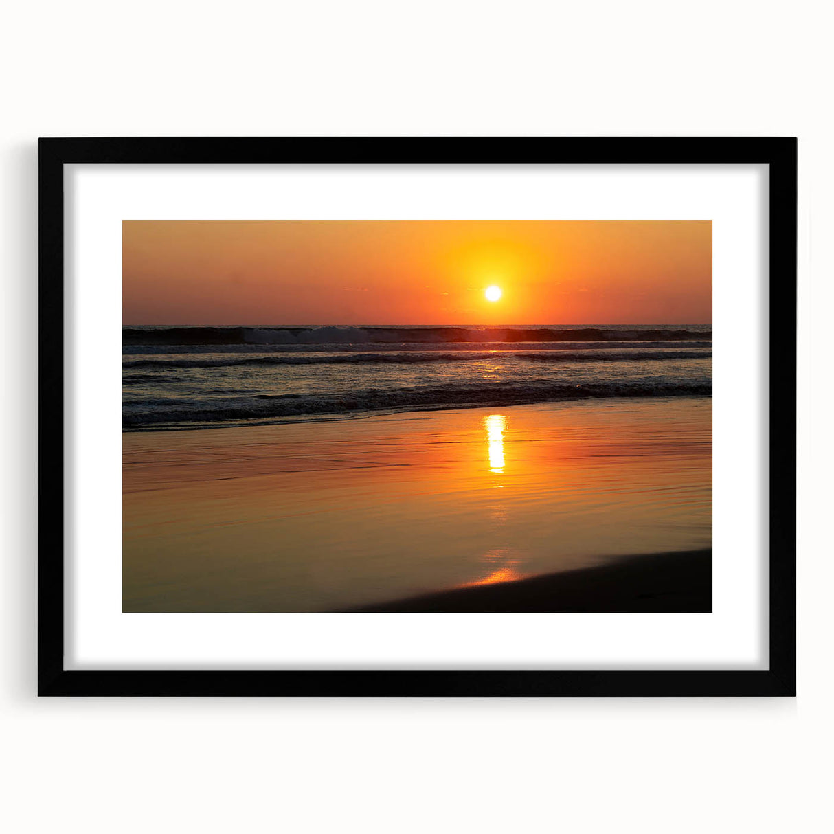 Extra large framed abstract print of Acapulco scenery in vibrant, colorful textures, ideal for living room decor.