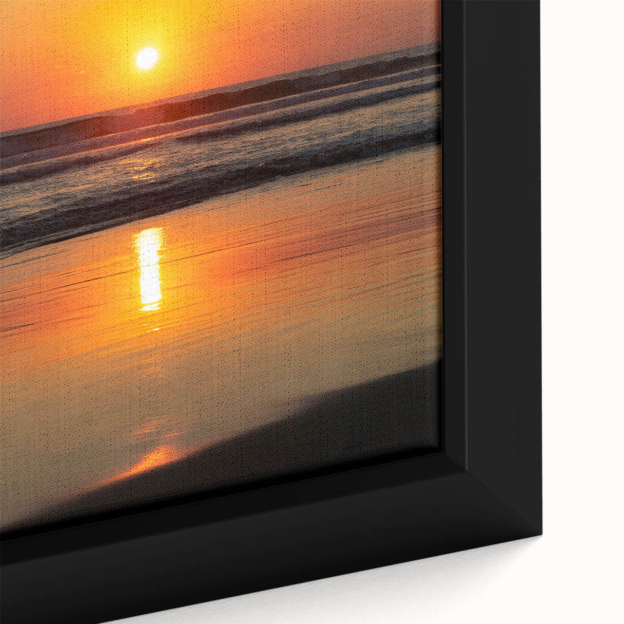 Framed canvas depicting a textured, colorful Acapulco scenery in black, ideal for extra large living room wall art.