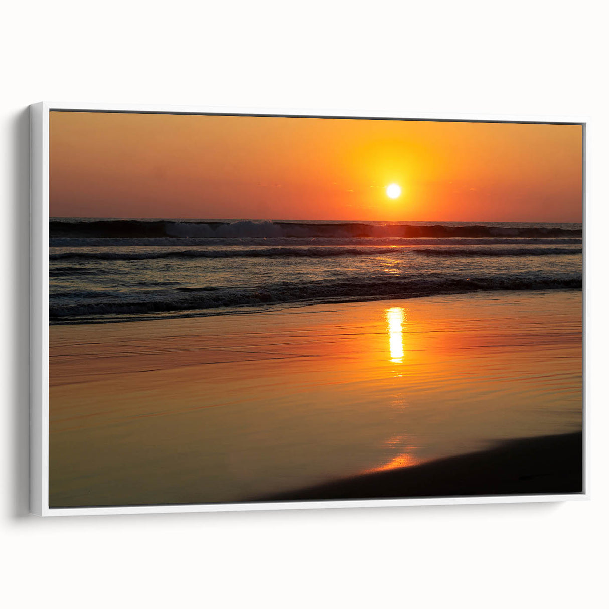 Vintage poster art of Acapulco scenery on framed canvas, featuring vibrant colors, ideal for living room decor.