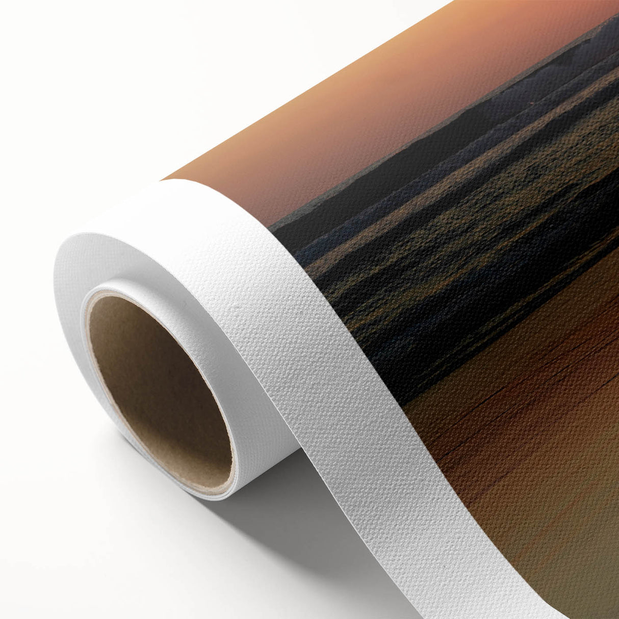 Art Deco style poster of Acapulco scenery on rolled canvas, featuring vibrant pastel hues.