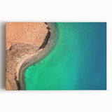 Black and white stretched canvas of Baja California scenery, ideal for kitchen wall art.