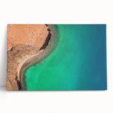 Black and white print of Baja California scenery on stretched canvas, ideal for kitchen wall art.