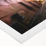 Art deco poster of Mexico City skyline in pastel shades on rolled canvas, ideal for dining room wall art.