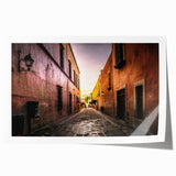 Extra large rolled print of Mexico City scenery in muted earth tones, ideal for art wall dining room.