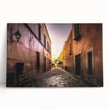 Black and white large art print of Mexico City scenery on stretched canvas, suitable for kitchen or bedroom wall decor.
