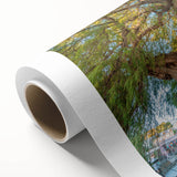 Art Deco poster of Oaxaca scenery on rolled canvas, with pastel color palette.