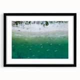 Abstract art print depicting vibrant, colorful scenery of Quintana Roo, Mexico on a textured, extra large canvas.