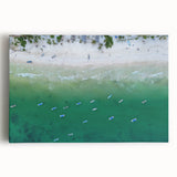 Black and white photo of Quintana Roo scenery on stretched canvas, suitable for kitchen art.