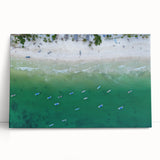 Black and white photo of Quintana Roo scenery on large stretched canvas, suitable for kitchen wall art or bedroom.