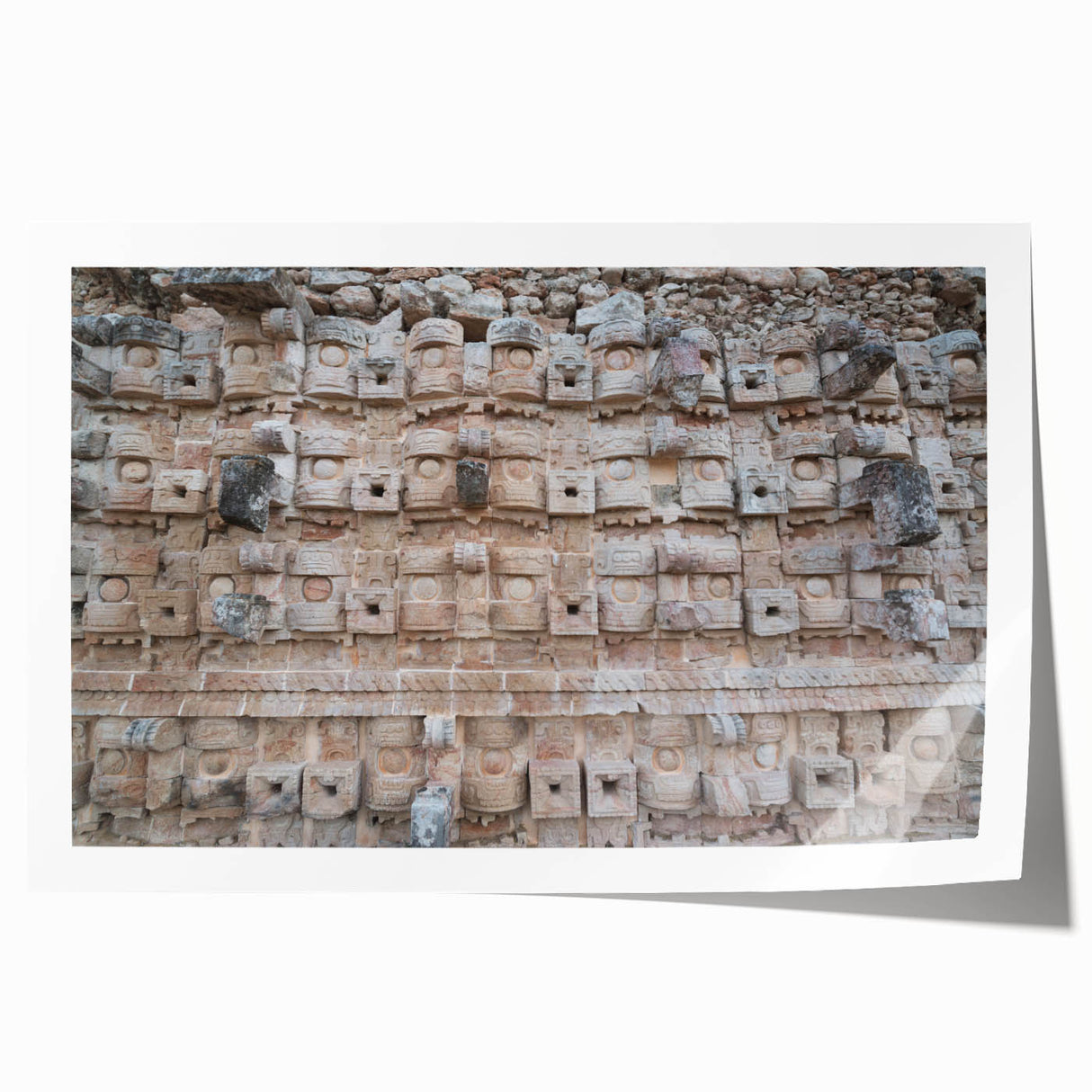 Extra large rolled print of Yucatan scenery with vibrant green and blue tones, ideal for art wall dining room.
