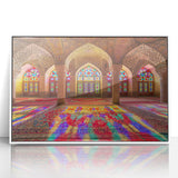Acrylic print of a Middle Eastern scenery in Iran, featuring muted earth tones, ideal for modern art wall decor.