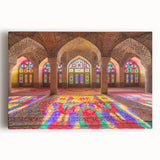 Black and white stretched canvas of a Middle Eastern scenery, ideal for kitchen wall art.