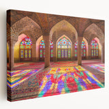 Middle Eastern landscape on stretched canvas, featuring earthy tones, ideal for kitchen wall art.