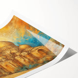 Extra large wall art featuring line art flowers in muted earth tones on a rolled canvas, ideal for large living room decor.