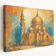 Large canvas art depicting a Middle Eastern Iraq scenery in earthy tones, suitable for kitchen wall decor.