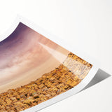 Extra large wall art of line art flowers in muted earth tones on a rolled print, suitable for large living room decor.