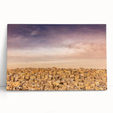 Black and white stretched canvas featuring a scenic view of Jordan, ideal for kitchen wall art or bedroom ambiance.
