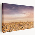 Large canvas print of a Middle Eastern desert landscape in muted earth tones, ideal for kitchen wall art.