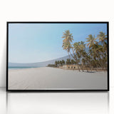 Large abstract wall art depicting a Middle Eastern Oman scenery in muted earth tones on a framed acrylic.