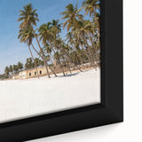 Extra large framed canvas featuring a textured depiction of an Omani landscape in black with colorful accents.