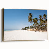 Framed canvas depicting a serene Middle Eastern landscape in muted gold and black tones, suitable as wall art for a bedroom.