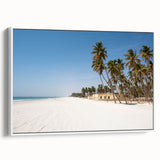 Vintage poster art of an Omani landscape on a framed canvas, featuring black and colorful art, ideal for living room decor.