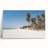 Black and white photo of Oman scenery on large stretched canvas, ideal for kitchen wall art.