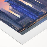 Art deco poster of Qatar scenery in muted earth tones on rolled canvas, suitable for dining room wall art.