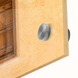 Mid-century modernist acrylic print of abstract Saudi Arabian landscape in earth tones, ideal for dining room art.