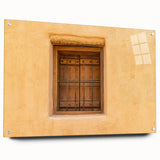 Large abstract wall art of Saudi Arabian scenery in muted earth tones on acrylic glass.