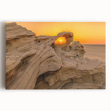 Black and white stretched canvas of the Abu Dhabi skyline, ideal for kitchen wall art.