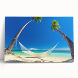 Black and white photograph of Fiji scenery on stretched canvas, suitable as large kitchen wall art or bedroom decor.
