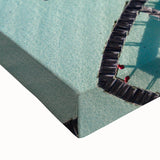 Black and white landscape art painting of Bora Bora on stretched canvas, ideal for bedroom wall decor.