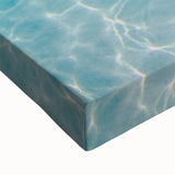 Large art of a black and white Tahitian landscape on stretched canvas, perfect for bedroom wall decor.