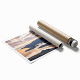 Extra large rolled print of Canterbury, New Zealand scenery with soft pastel shades, ideal for classy bathroom wall art.