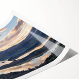 Extra large wall art featuring line art flowers in muted earth tones on rolled canvas.